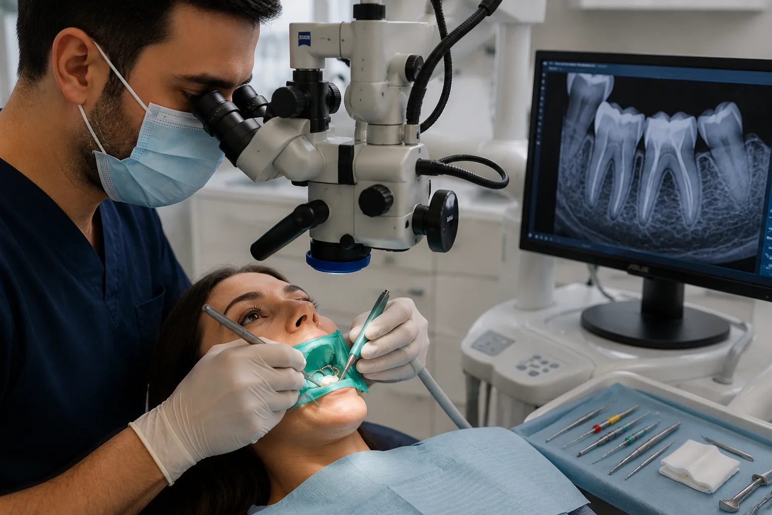 Microscope-assisted root canal treatment
